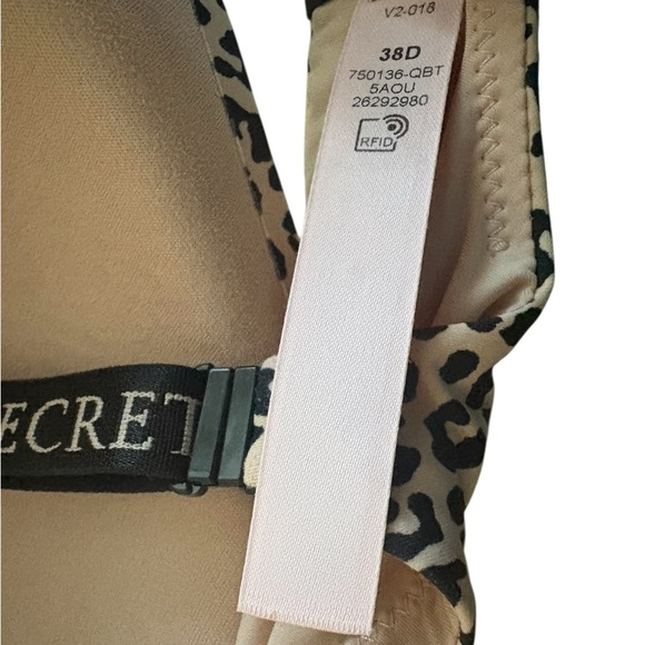 VICTORIA’S SECRET Leopard Print Bra - Black and Tan 38D NWOT - Picture 5 of 6